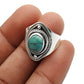Natural Gemstone Solitaire Vintage Turquoise Ring 925 Sterling Silver I30