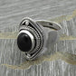 Gift For Her Black Onyx Gemstone Ring 925 Sterling Silver Jewelry P22