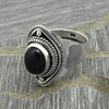 Gift For Her Black Onyx Gemstone Ring 925 Sterling Silver Jewelry P22
