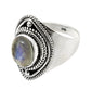 Natural Labradorite Cocktail Tribal Ring 925 Silver For Women O13