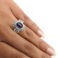 Gift For Woman Natural Amethyst Solitaire Vintage Ring 925 Silver Y13