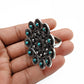 Gift For Woman Cocktail Artisan Adjustable Ring 925 Silver Natural Turquoise A2