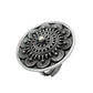 925 Silver Natural Pearl Statement Antique Flower Adjustable Ring
