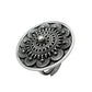 925 Silver Natural Pearl Statement Antique Flower Adjustable Ring