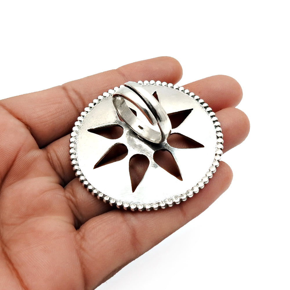 Natural Turquoise Antique Look Artisan Ring 925 Silver Gift Jewelry L47