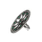 Natural Green Onyx Gemstone Cocktail Artisan Adjustable Ring 925 Silver For Women A10