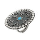 Natural Turquoise Solitaire Antique Adjustable Ring 925 Silver For Women E2