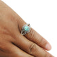 Gift For Woman Natural Turquoise Cocktail Ring 925 Sterling Silver S5