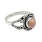 Natural Rhodochrosite Gemstone Cocktail Ring 925 Sterling Silver H15