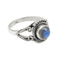 Natural Labradorite Gemstone Cocktail Blue Ring 925 Sterling Silver U15