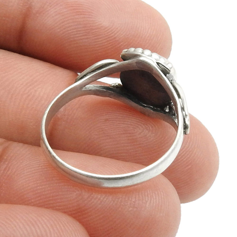 Natural Labradorite Gemstone Cocktail Blue Ring 925 Sterling Silver U15