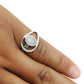 Natural Rainbow Moonstone Gemstone Cocktail White Ring 925 Silver X15