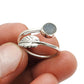 Natural Druzy Gemstone 925 Silver Cocktail Leaf Adjustable Ring For Women D10