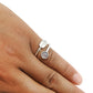 Natural Rose Quartz 925 Silver Cocktail Leaf Adjustable Ring For Girls W10