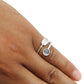 Gift For Woman Natural Chalcedony Cocktail Leaf Adjustable Ring 925 Silver A11