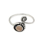 Natural Rose Quartz Gemstone Cocktail Boho Ring 925 Sterling Silver G18