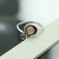 Natural Rose Quartz Gemstone Cocktail Boho Ring 925 Sterling Silver G18