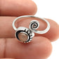 Natural Rose Quartz Gemstone Cocktail Boho Ring 925 Sterling Silver G18