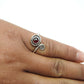 Gift For Mom Natural Garnet Gemstone Handmade Ring 925 Sterling Silver R6