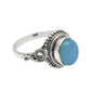 Natural Chalcedony Gemstone Cocktail Ring 925 Silver For Women N18