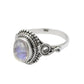 Gift For Woman 925 Silver Natural Rainbow Moonstone Cocktail Ring G12