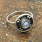 Labradorite Stone Solid Sterling Silver Band Elegant Ring Jewelry