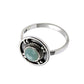 Throat Chakra Natural Larimar Cocktail Handcrafted Ring 925 Sterling Silver