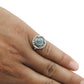 Throat Chakra Natural Larimar Cocktail Handcrafted Ring 925 Sterling Silver