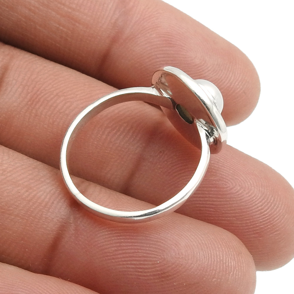 January Garnet Stone 925 Solid Silver Band Bezel Sister Anniversary Ring