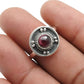 January Garnet Stone 925 Solidâ Silver Band Bezel Sister Anniversary Ring