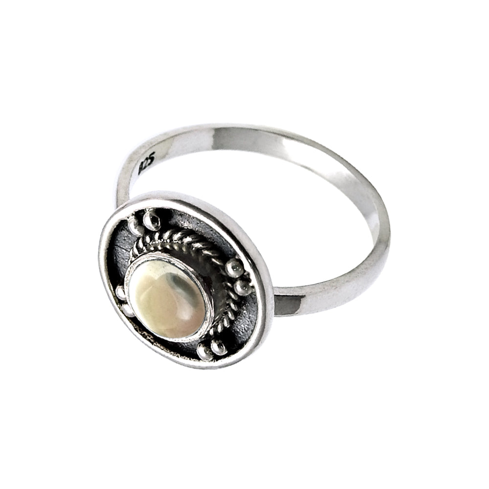 Round Natural Citrine 925 Silver Wedding Boho Band Anniversary Artisan Ring