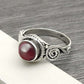 Natural Garnet Gemstone 925 Sterling Silver Cocktail Ring For Women I19