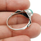 Natural Gemstone Cocktail Turquoise Ring 925 Sterling Silver Jewelry L19