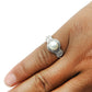 Freshwater Pearl Wedding Ring 925 Sterling Silver Handmade Jewelry