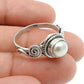 Freshwater Pearl Wedding Ring 925 Sterling Silver Handmade Jewelry