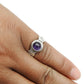 Gift For Woman 925 Silver Natural Amethyst Gemstone Cocktail Ring H14