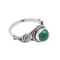 Natural Green Onyx Gemstone 925 Sterling Silver Cocktail Ring For Girls Q3