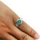Natural Green Onyx Gemstone 925 Sterling Silver Cocktail Ring For Girls Q3