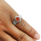 Natural Carnelian Gemstone Cocktail Ring 925 Silver For Women U19