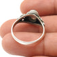 Natural Labradorite Gemstone Cocktail Ring 925 Silver For Girls B20