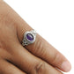 Gift For Woman Natural Amethyst Cocktail Ring 925 Sterling Silver P15