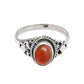 Natural Carnelian Gemstone Cocktail Ring 925 Sterling Silver Jewelry M9