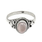 Natural Rose Quartz Gemstone Cocktail Pink Ring 925 Sterling Silver P9