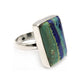 Men Ring Natural Azurite Malachite 925 Sterling Silver Ring Jewelry