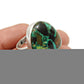 Natural Azurite Malachite Gemstone 925 Silver Cocktail Ring For Women Y16