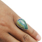 Gift For Woman Natural Azurite Malachite Cocktail Ring 925 Silver A36