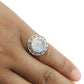 Natural Rainbow Moonstone Gemstone 925 Silver Cocktail Ring For Women G17