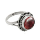 Natural Garnet Gemstone Cocktail Ring 925 Sterling Silver For Women K20