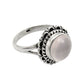 Gift For Woman Natural Rose Quartz Cocktail Ring 925 Sterling Silver S9