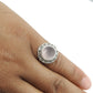 Gift For Woman Natural Rose Quartz Cocktail Ring 925 Sterling Silver S9